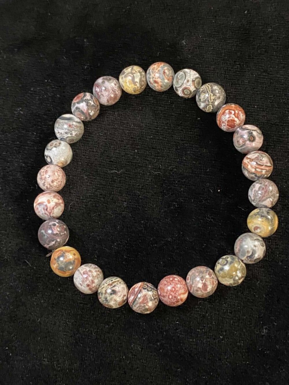 Natural Leopard Skin Jasper Stretch Bohemian Minimalist Bracelet